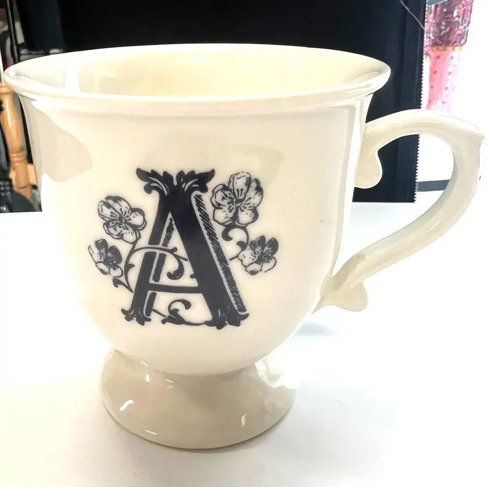 Letter A Mug Coffee Cup Tea Retired Anthropologie Missus Monogram Initial
